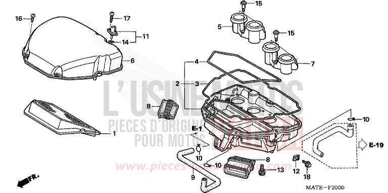 AIR CLEANER for Super Blackbird DARKNESS BLACK METALLIC (NH463) from 2006